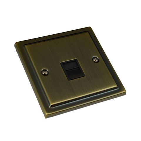 Antique Brass Telephone BT Secondary Socket R44AB image 0