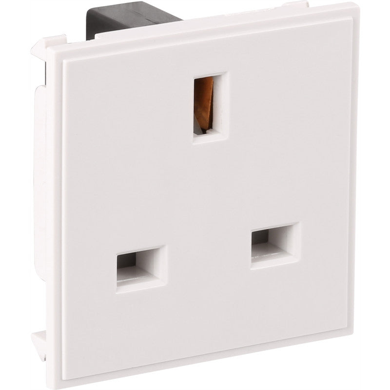 Euro Module Socket Outlet 13A White - IN023 image 0