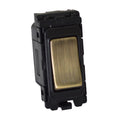 Antique Brass 20A DP Engraved Grid Switch - Microwave - GSMWAB image 0