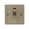 Antique Brass 20A 1G DP Switch with Neon - CS834NAB image 0