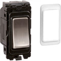 Brushed Chrome 20A DP Engraved Grid Switch - Hob - GDHBBC image 0