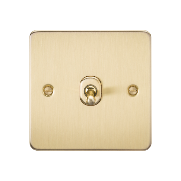 Brushed Brass 10AX 1G Intermediate Toggle Switch - FP12TOGBB image 0
