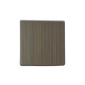 Urban Screwless Antique Brass Single Blank Plate XDYSBS.AB image 0