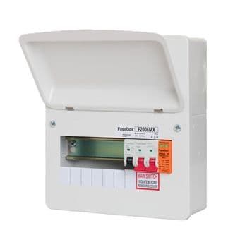 FuseBox F2006MX 6 Way RCBO Consumer Unit + Surge Protection image 0