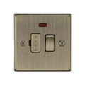 Antique Brass 13A Switched Fused Spur Unit with Neon - CS63NAB image 0