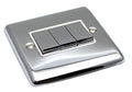 Definition Polished Chrome 3 Gang Treble 10a Light Switch - D03PCW image 0