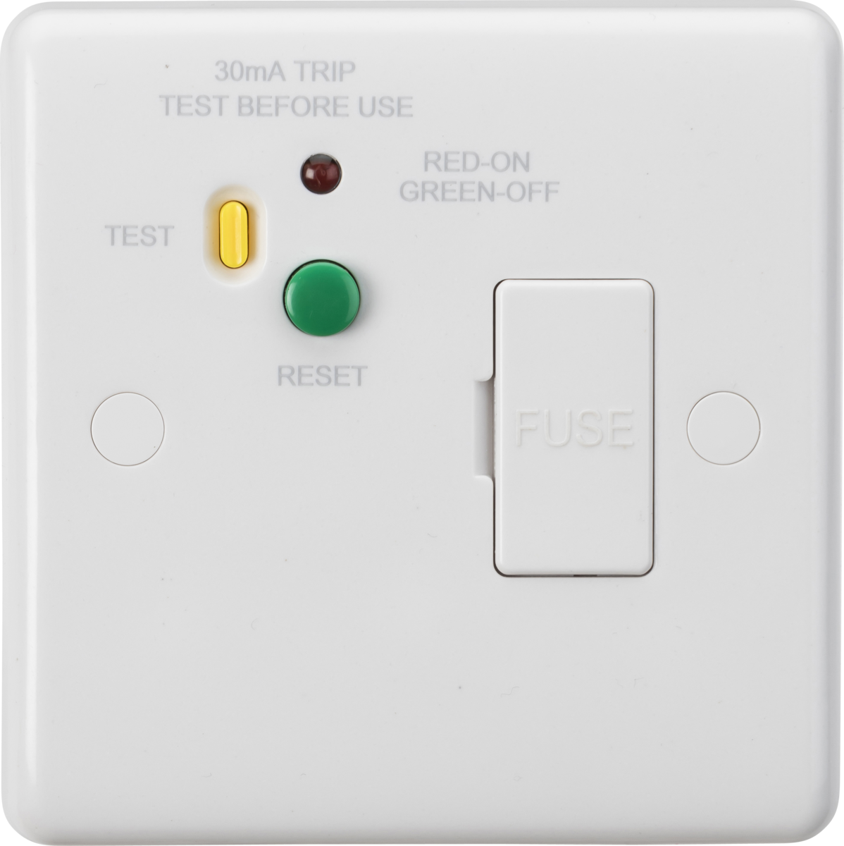 White Plastic Switch Spur RCD - ST38RCD image 0