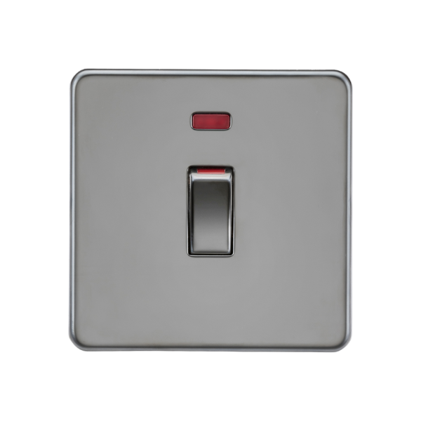 45A DP Switch with Neon (1G size) - Black Nickel SF81MNBN image 0