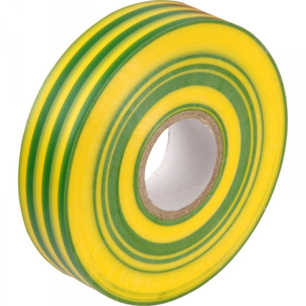 PVC Insulation Tape Green/Yellow 19mm x 33mm image 0