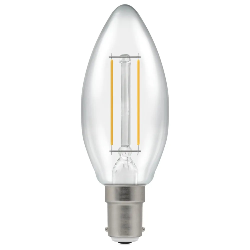 LED Candle Filament Clear • Dimmable • 2.5W • 2700K • SBC-B15d image 0