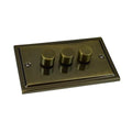 Antique Brass 3 Gang 250W Dimmer Switch R12AB image 0