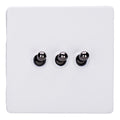 Varilight Primed 3-Gang 10A 1- or 2-Way Toggle Switch with Iridium Toggle - XDYT3IS.PD image 0