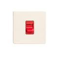 Varilight Primed 45A Cooker Switch (Single Plate, Red Rocker) - XDY45SS.PD image 0
