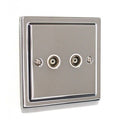 Regency Polished Chrome Satellite & TV Outlet R54PCW image 0