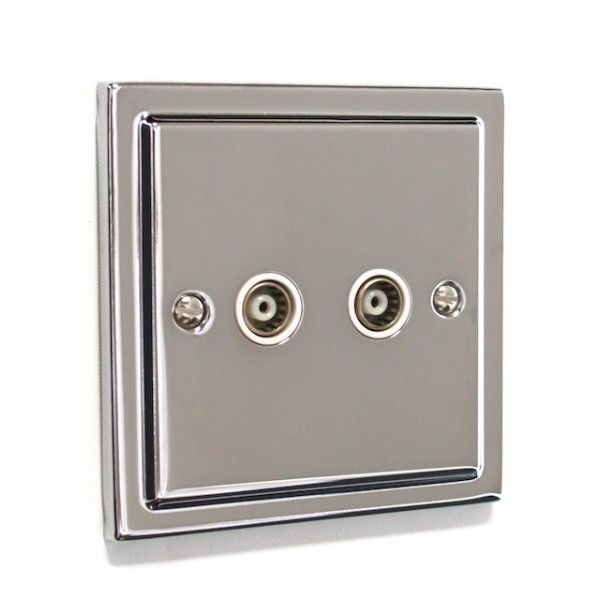 Regency Polished Chrome Satellite & TV Outlet R54PCW image 0