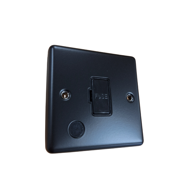 Matt Black Unswitched Fused Spur - W55MBB image 0