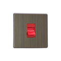 Urban Screwless Antique Brass 45A Cooker Switch (Single Plate, Red Rocker) XDY45SS.AB image 0