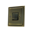 Antique Brass 2 Gang Double 10a Light Switch R02AB image 0