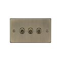 Antique Brass 10AX 3G 2-way Toggle Switch - CSTOG3AB image 0