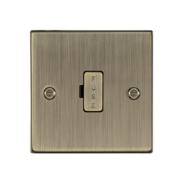 Antique Brass 13A Fused Spur Unit - CS6AB image 0