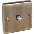 Windsor Antique Brass 1 Gang Satellite Outlet - W59AB image 0