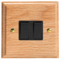 Varilight Kilnwood 2-Gang 10A 1- or 2-Way Rocker Switch - XK2OB image 0