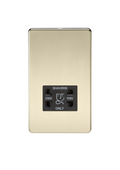 Polished Brass 115V/230V Dual Voltage Shaver Socket with Black Insert - SF8900PB image 0