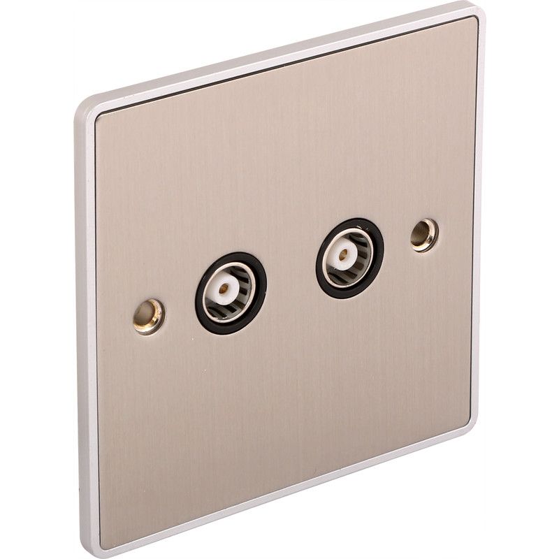 Urban Edge 2 Gang TV Coaxial Outlet - UE43BCB image 0