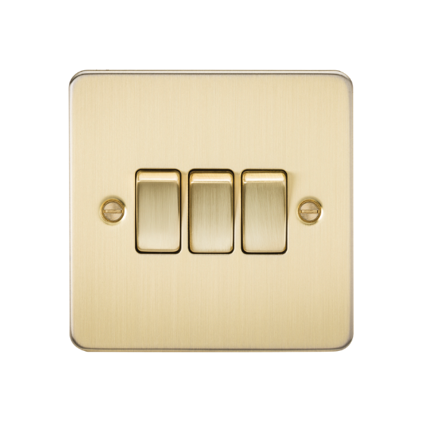 Brushed Brass 10AX 3G 2-way Switch - FP4000BB image 0
