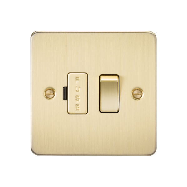 Brushed Brass 13A Switched Fused Spur Unit - FP6300BB image 0