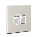2 Gang Double 10a Light Switch - SG02PCW image 0