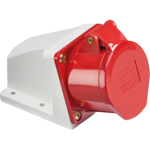 415V IP44 16A Angled Surface Mount Socket 3P+N+E image 0