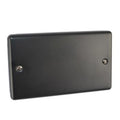 Matt Black 2 Gang Blank Plate - W50MBB image 0