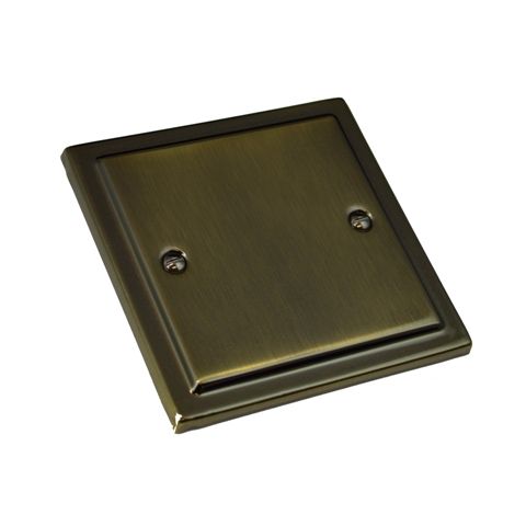 Antique Brass Single Blanking Plate R49AB image 0