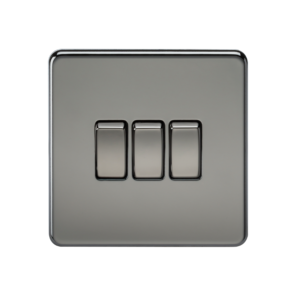 Black Nickel 10AX 3G 2-way Switch - SF4000BN image 0