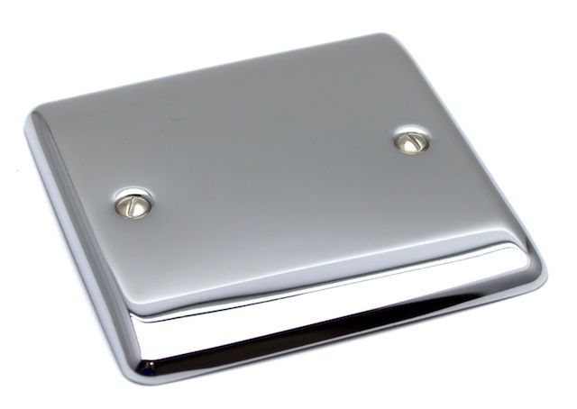 Definition Polished Chrome Single Blanking Plate D49PC image 0