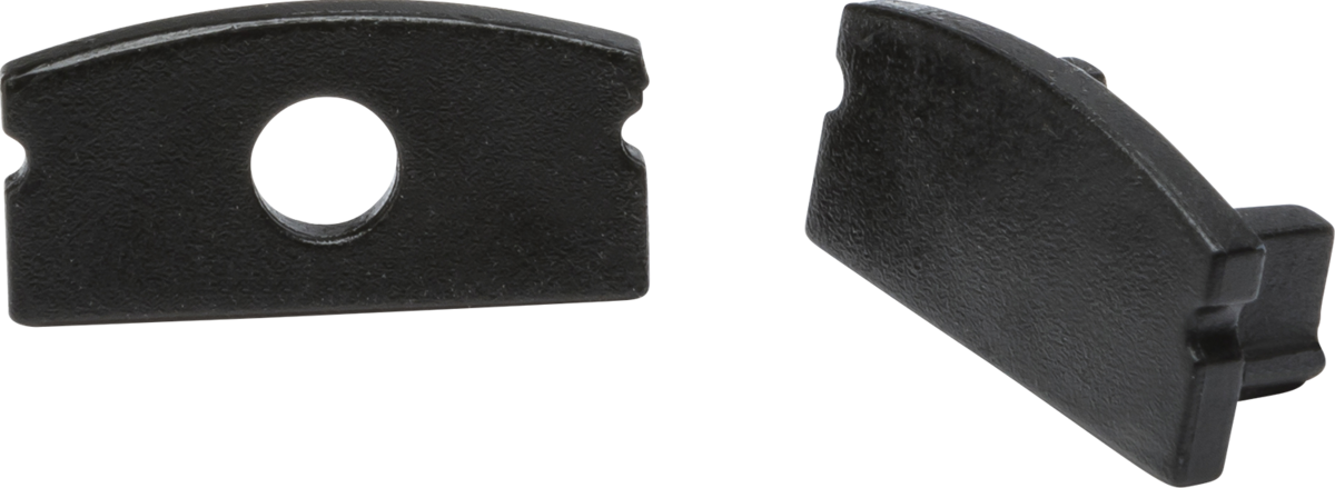 Aluminium Surface Mount Profile End Caps - Black - 1MSURBKCAP image 0
