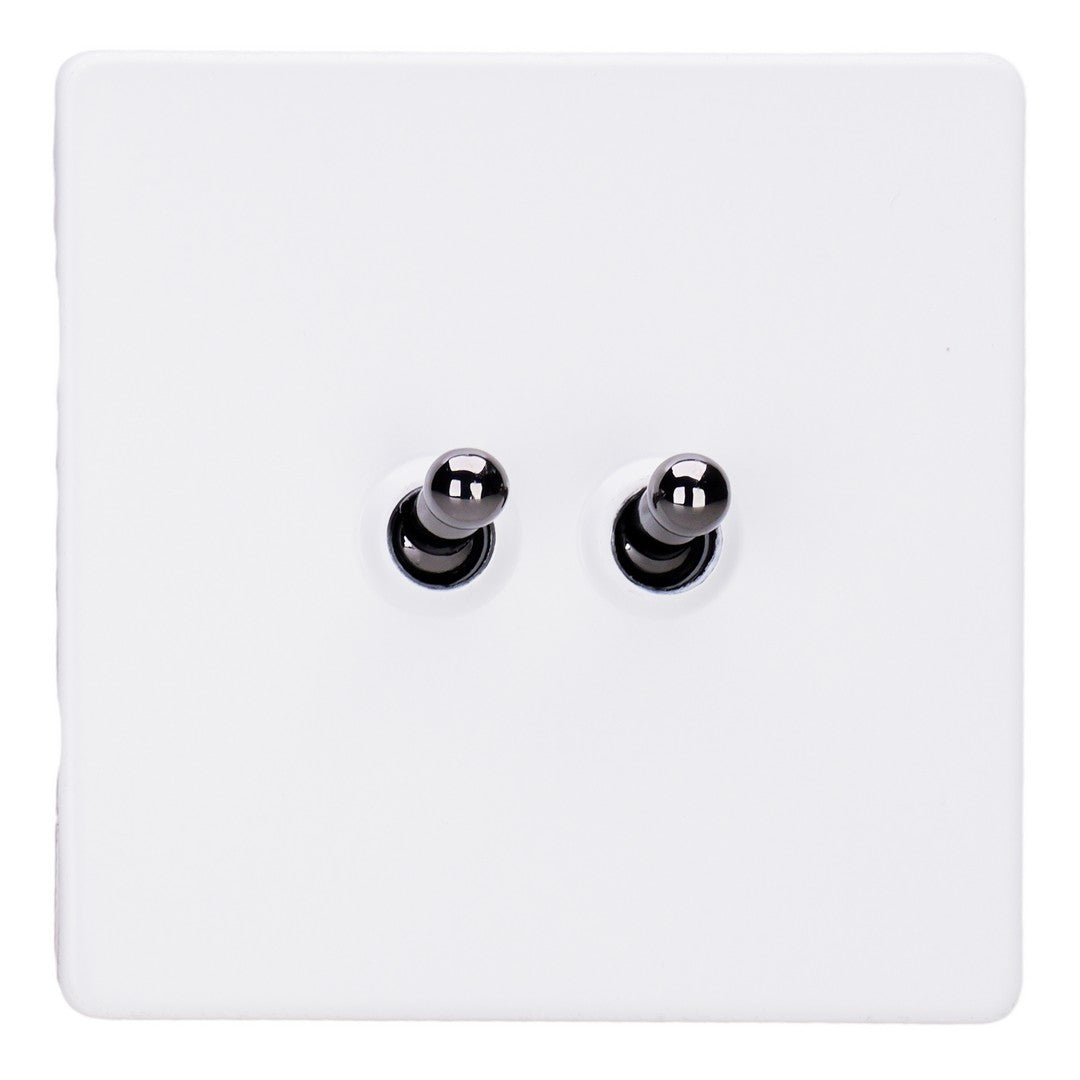 Varilight 2-Gang 10A Intermediate Toggle Switch with Iridium Toggle - XDYT77IS.PD image 0