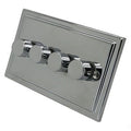 Regency Polished Chrome 4 Gang 250W Dimmer Switch R13PCW image 0