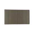 Urban Screwless Antique Brass Double Blank Plate XDYDBS.AB image 0