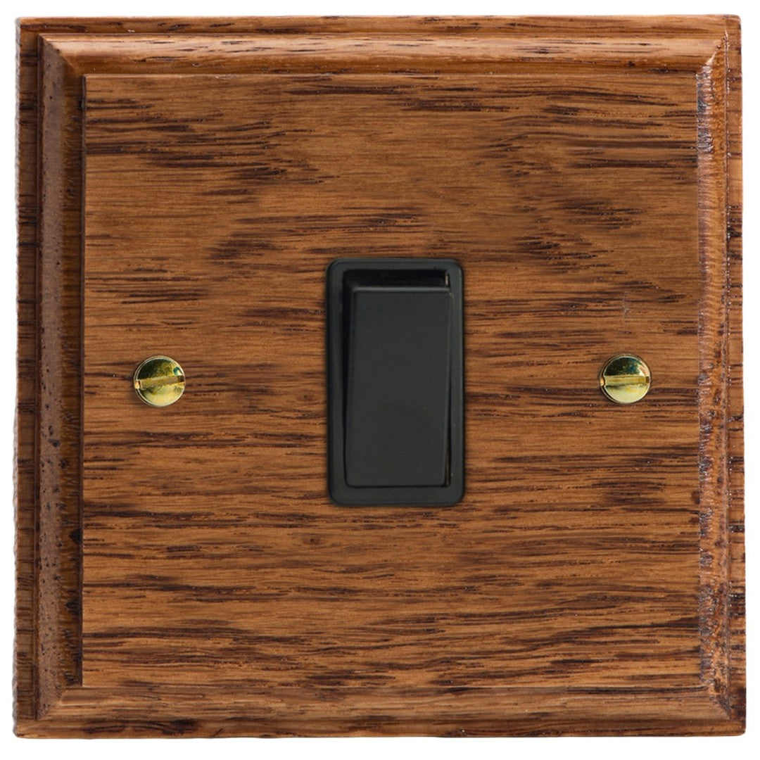 Varilight Kilnwood 1-Gang 20A Double Pole Rocker Switch - XK20MOB image 0