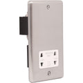 Brushed Steel Shaver Socket W48BSW image 0