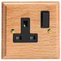 Varilight Kilnwood 1-Gang 13A Double Pole Switched Socket - XK4OB image 0