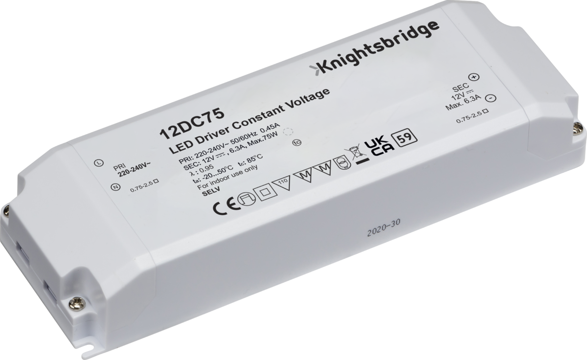 IP20 12V 75W DC LED Driver - Constant Voltage - 12DC75 image 0