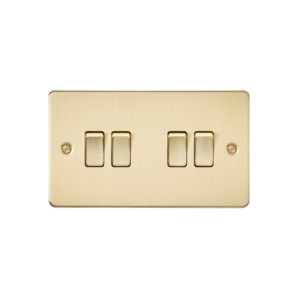 Brushed Brass 10AX 4G 2-way Switch - FP4100BB image 0
