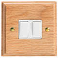 Varilight Kilnwood 2-Gang 10A 1- or 2-Way Rocker Switch - XK2OW image 0