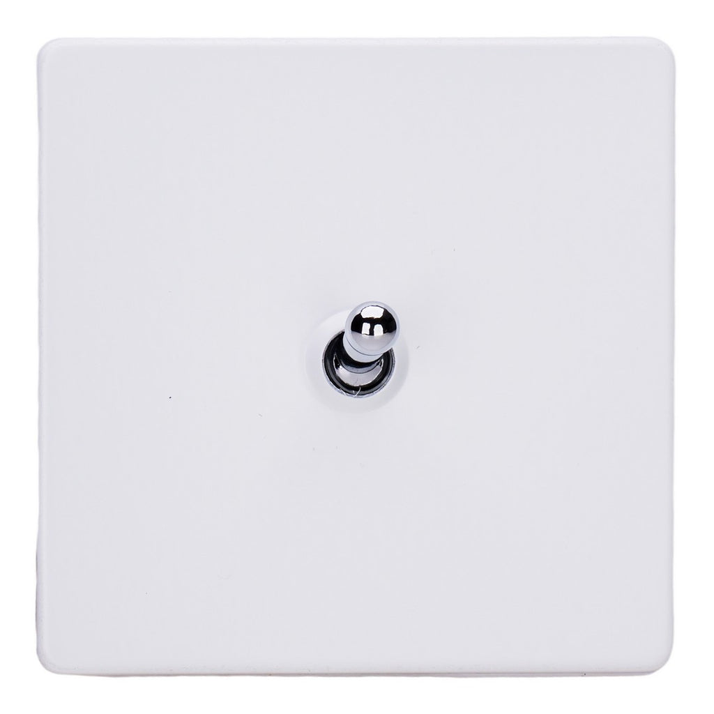 Varilight Primed 1-Gang 10A 1- or 2-Way Toggle Switch with Chrome Toggle - XDYT1S.PD image 0