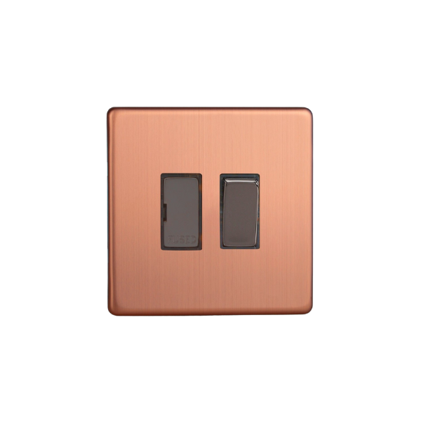Brushed Copper Urban Screwless 13A Switched Fused Spur XDY6S.BC image 0
