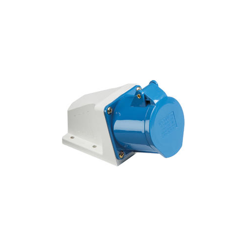 240V IP44 16A Angled Surface Mount Socket 2P+E image 0