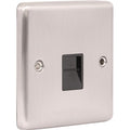 Brushed Steel Telephone BT Slave Socket -  W44BSB image 0